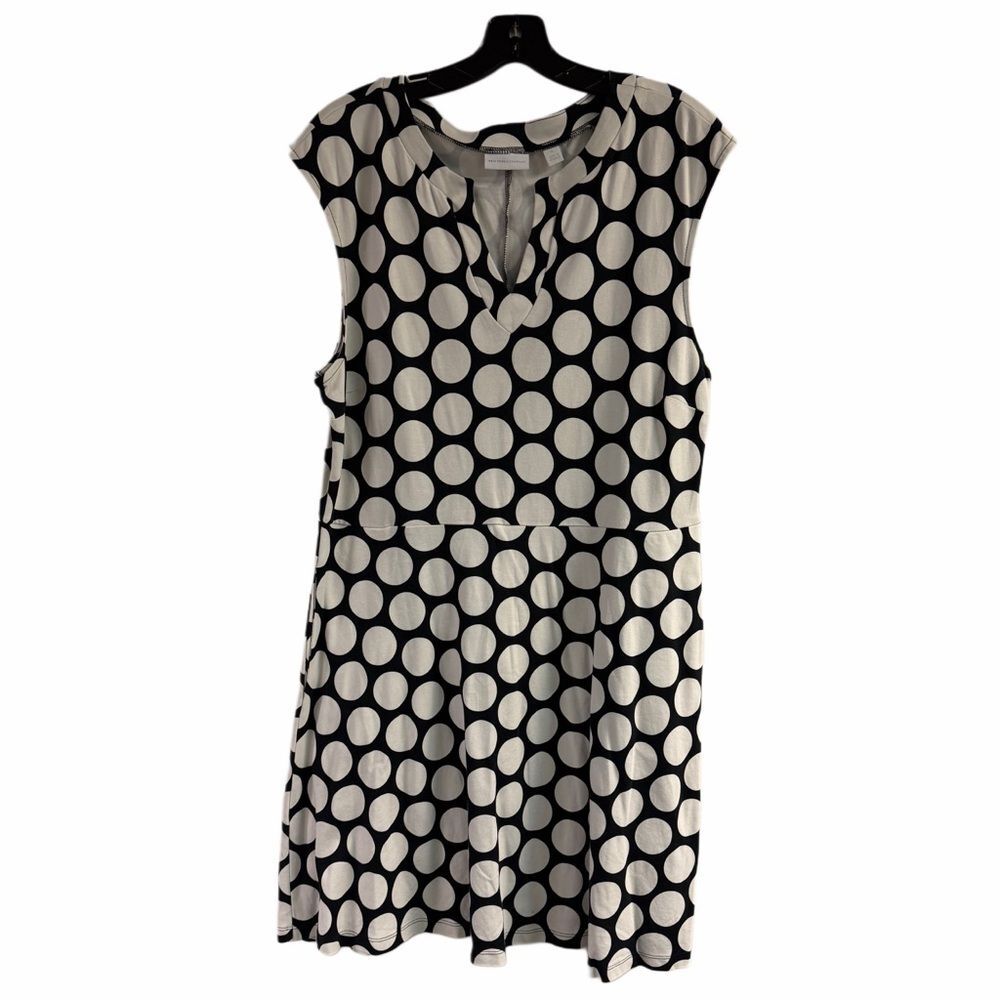 New York & Company Black & White Polka Dot Dress Size XL